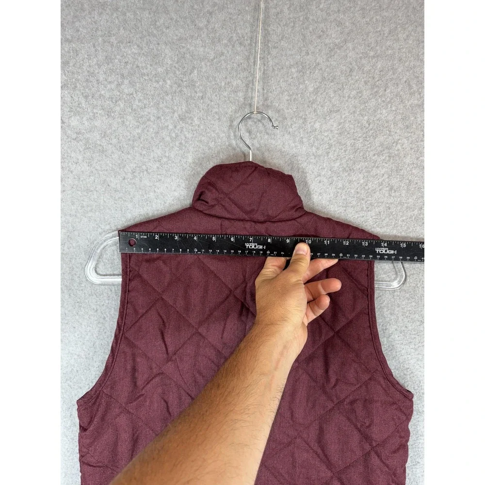 Thread & Supply Quilted Vest Womens Small Sleeveless Full Zip Pockets